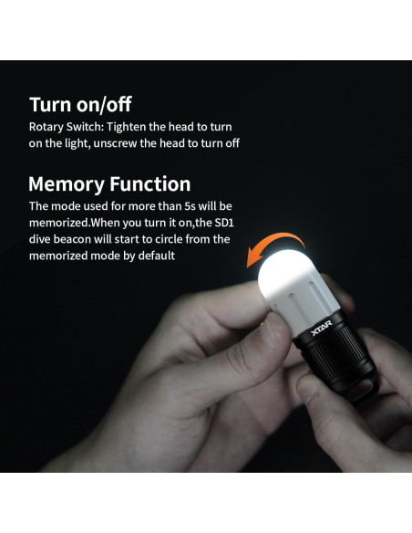 Baliza de Buceo XTAR SD1 4 Colores 8 Modos 100m
