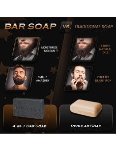 Jabón en Barra 4 en 1 Bossman Eucalipto y Árbol de Té 108.9 g 2