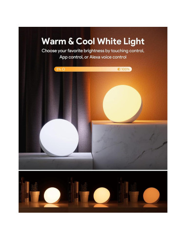 Lámpara de Mesa Hifree Táctil RGB Control por Voz 12cm