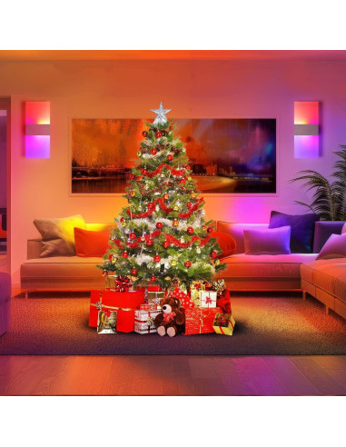 Aplique de Pared Inalámbrico Fusang RGB Recargable 12 Colores