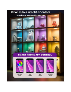 Luces LED Puck RGB Cefrank con Control Remoto y Música 2