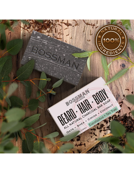 Jabón en Barra 4 en 1 Bossman Eucalipto y Árbol de Té 108.9 g