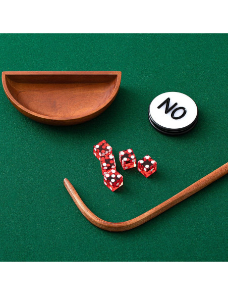 Juego de Mesa Craps Leyndo con Dados y Palo de Ratan