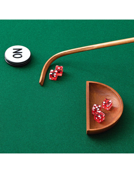 Juego de Mesa Craps Leyndo con Dados y Palo de Ratan