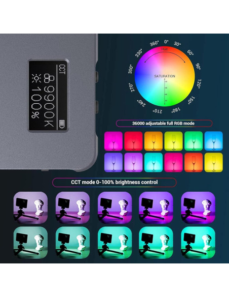 Luz de Video RGB SmallRig P96L LED Portátil 2500-8000K Luz de Video RGB SmallRig P96L LED Portátil 2500-8000K