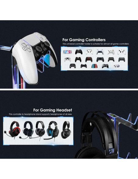 Soporte Acrílico OAPRIRE para Controladores y Auriculares