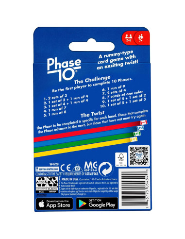 Juego de Cartas Phase 10 Mattel en Lata Decorativa