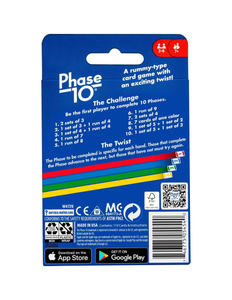 Juego de Cartas Phase 10 Mattel en Lata Decorativa