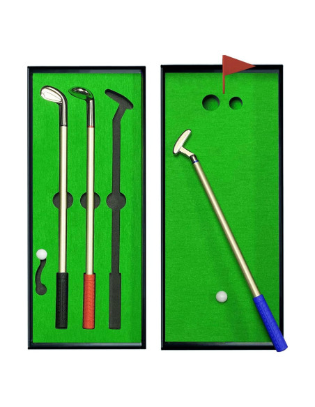 Juego de bolígrafos de golf SANTA CASA con mini campo