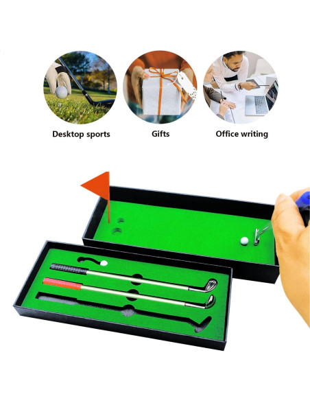 Juego de bolígrafos de golf SANTA CASA con mini campo