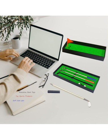 Juego de bolígrafos de golf SANTA CASA con mini campo