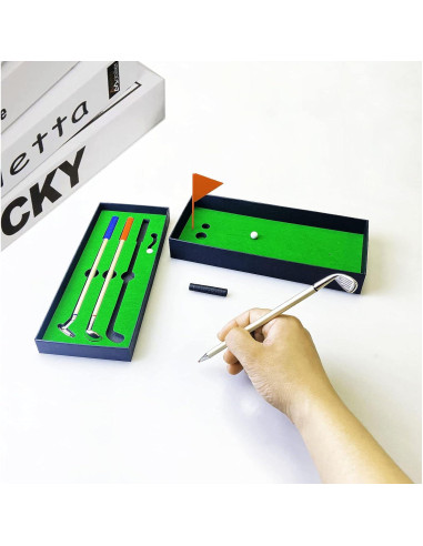 Juego de bolígrafos de golf SANTA CASA con mini campo
