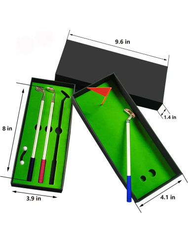 Juego de bolígrafos de golf SANTA CASA con mini campo