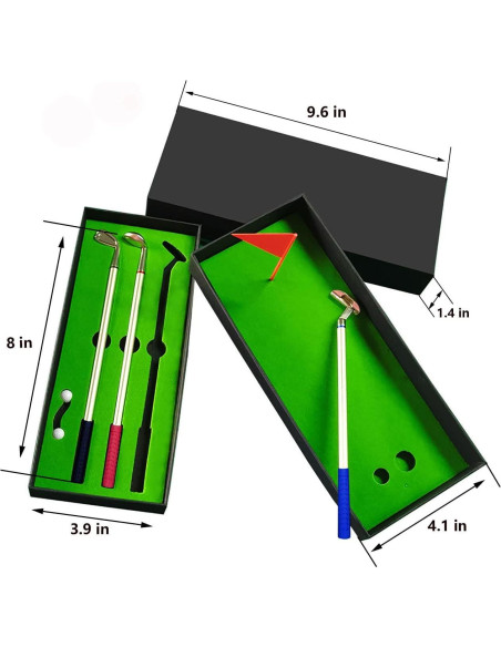 Juego de bolígrafos de golf SANTA CASA con mini campo