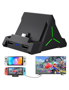 Dock para TV Nintendo Switch TOOMU 4K HDMI USB C LED