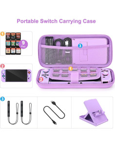 Kit de Accesorios Younik 17 en 1 para Switch Morado 2