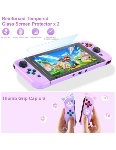 Kit de Accesorios Younik 17 en 1 para Switch Morado