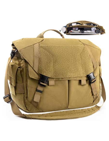 Bolsa Mensajera Táctica Unisex 1TG - Resistente al Agua 36.9x12.5x26cm