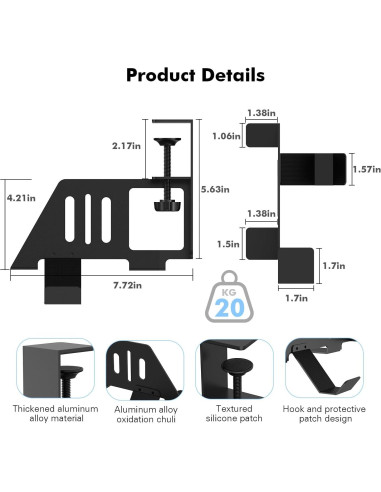 Soporte de escritorio Semaiki para PS5 y PS5 Slim, metálico