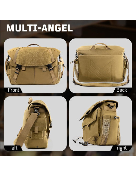 Bolsa Mensajera Táctica Unisex 1TG - Resistente al Agua 36.9x12.5x26cm