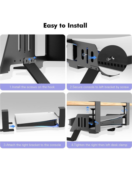 Soporte de escritorio Semaiki para PS5 y PS5 Slim, metálico
