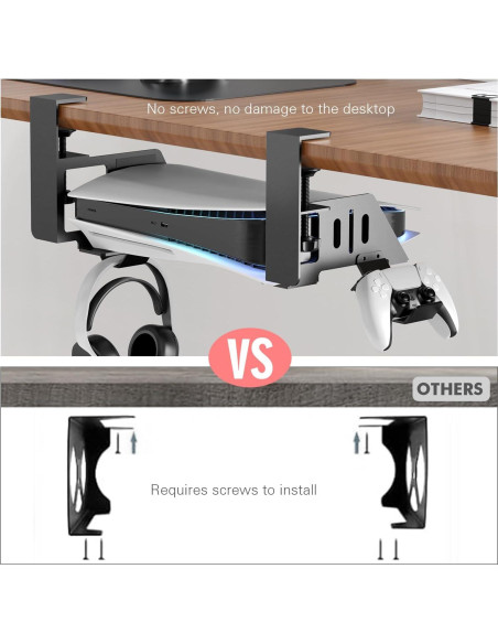 Soporte de escritorio Semaiki para PS5 y PS5 Slim, metálico