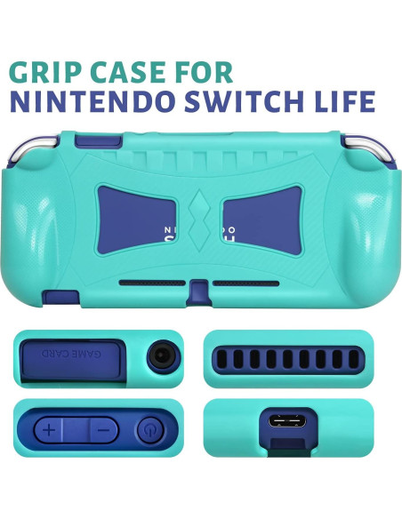 Funda CoBak para Nintendo Switch Lite - Verde, 8 Cartuchos