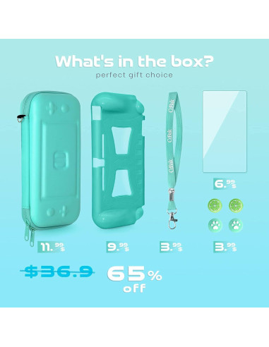 Funda CoBak para Nintendo Switch Lite - Verde, 8 Cartuchos