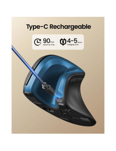 Ratón Vertical Ergonómico ProtoArc EM11 NL Inalámbrico Azul 2