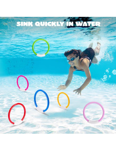 Anillos de Buceo Joyin 8 Pcs 13.97 cm Coloridos para Niños 2