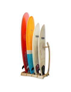 Soporte de Surf StoreYourBoard para 4 Tablas - Madera Sólida