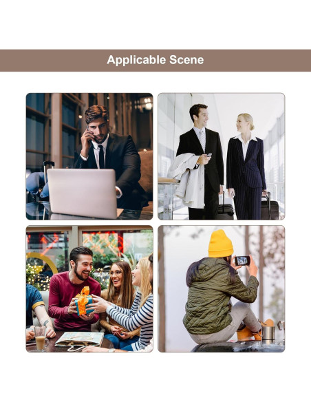 Bolso de Hombro de Cuero COSCOOA Marrón 21x9x25cm