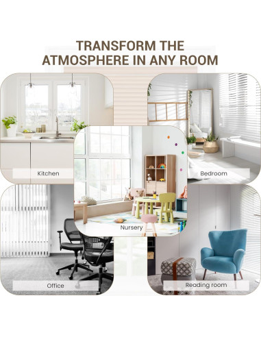 Persianas Sin Cable PowerSellerUSA 39x64cm Vinilo Madera