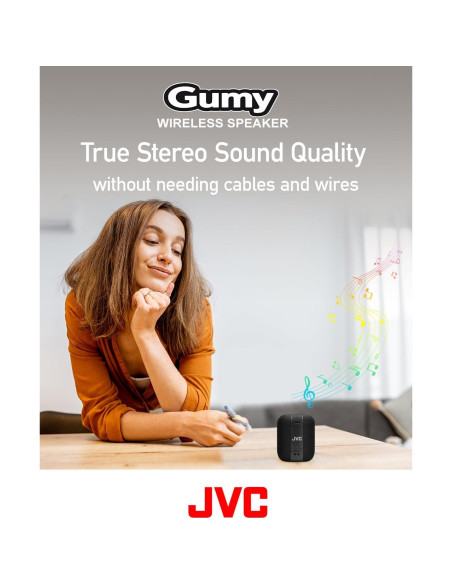 Altavoz Inalámbrico JVC Gumy Bluetooth 5.3, 15 Horas, Azul