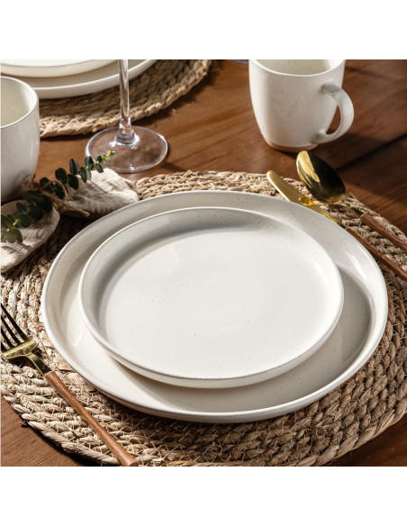 Conjunto de Vajilla de Cerámica AmorArc 12 Piezas para 4 Personas