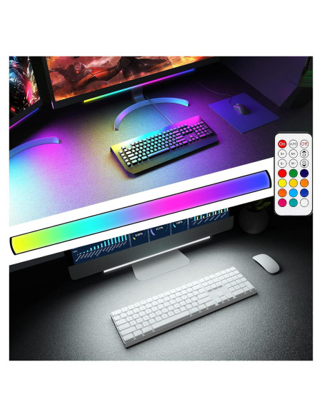 Barra de Luz Bajo Monitor RGB ABCidy 31.75 cm Control Remoto