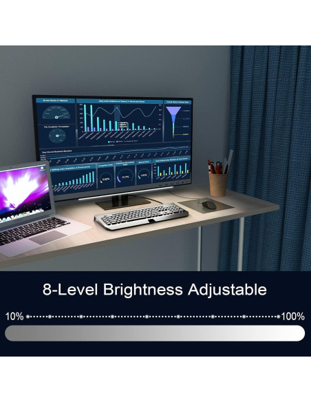 Barra de Luz Bajo Monitor RGB ABCidy 31.75 cm Control Remoto