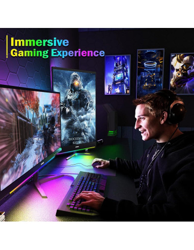 Barra de Luz Bajo Monitor RGB ABCidy 31.75 cm Control Remoto