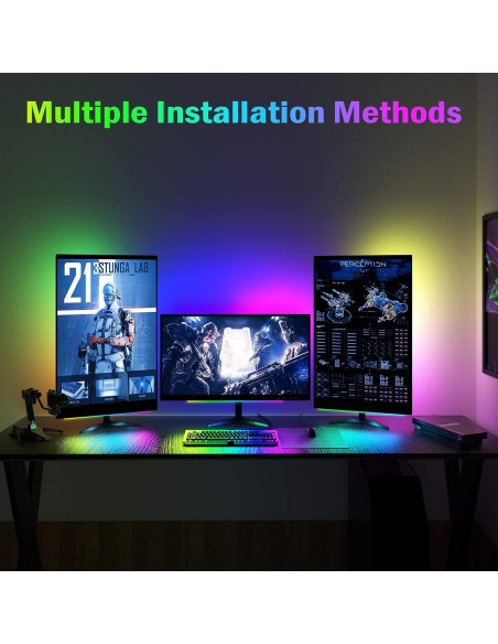 Barra de Luz Bajo Monitor RGB ABCidy 31.75 cm Control Remoto