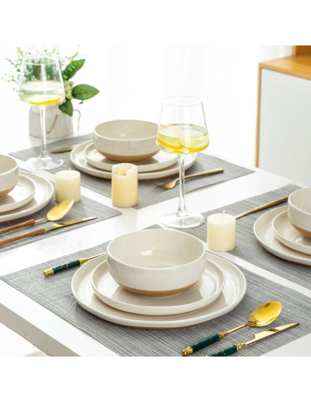 Conjunto de Vajilla de Cerámica AmorArc 12 Piezas para 4 Personas