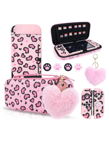 Funda de transporte DLseego Rosa para Switch con accesorios