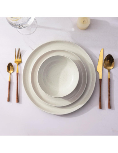 Conjunto de Vajilla de Cerámica AmorArc 12 Piezas para 4 Personas