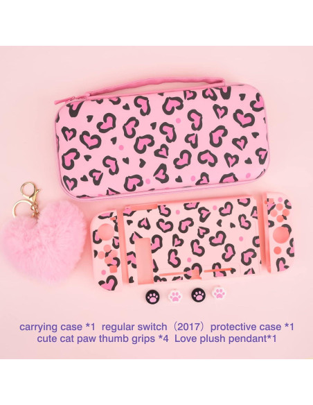 Funda de transporte DLseego Rosa para Switch con accesorios