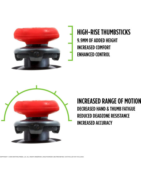 KontrolFreek FPS Freek Inferno para PS4/PS5 | Thumbsticks Rojos