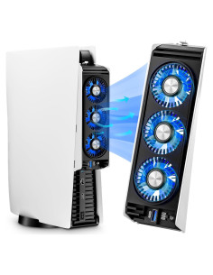 Ventilador de Enfriamiento PS5 Honghao con 3 LED y 2 USB