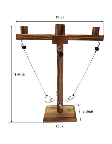Juego de Gancho y Anillo Gelabur - Madera Ecológica 30 cm