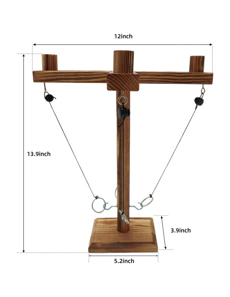 Juego de Gancho y Anillo Gelabur - Madera Ecológica 30 cm