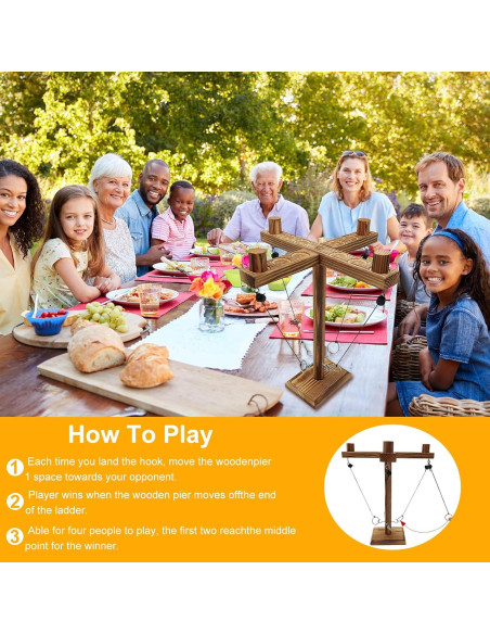 Juego de Gancho y Anillo Gelabur - Madera Ecológica 30 cm