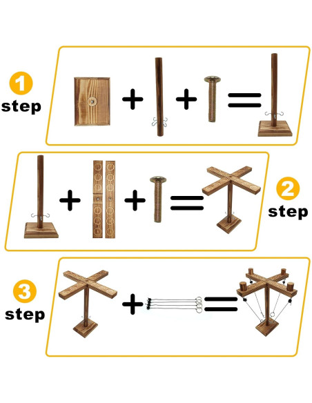 Juego de Gancho y Anillo Gelabur - Madera Ecológica 30 cm