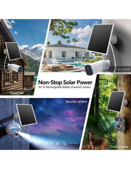 Cargador Solar 8W Orayafid para Cámaras de Seguridad